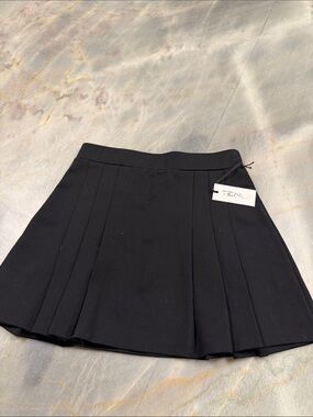 Black Pleated Mini Skirt